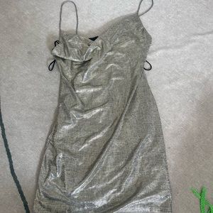 Alice and Olivia Metallic Mini Dress